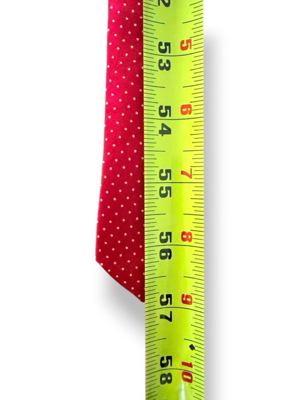Cromley & Finch Red Polka Dot Silk Tie Vintage London Handmade - Picture 5 of 6